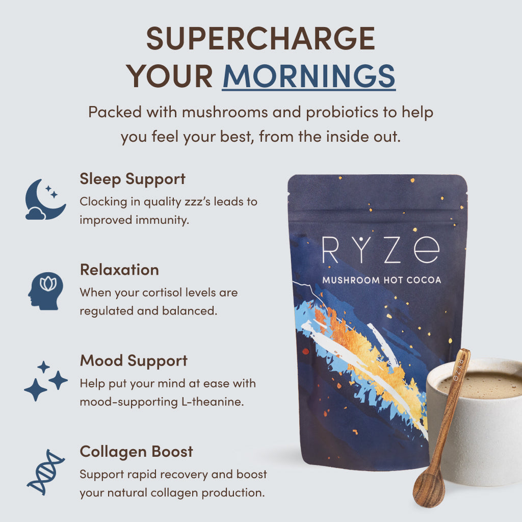 RYZE Nighttime Mushroom Cocoa Starter Bag E2