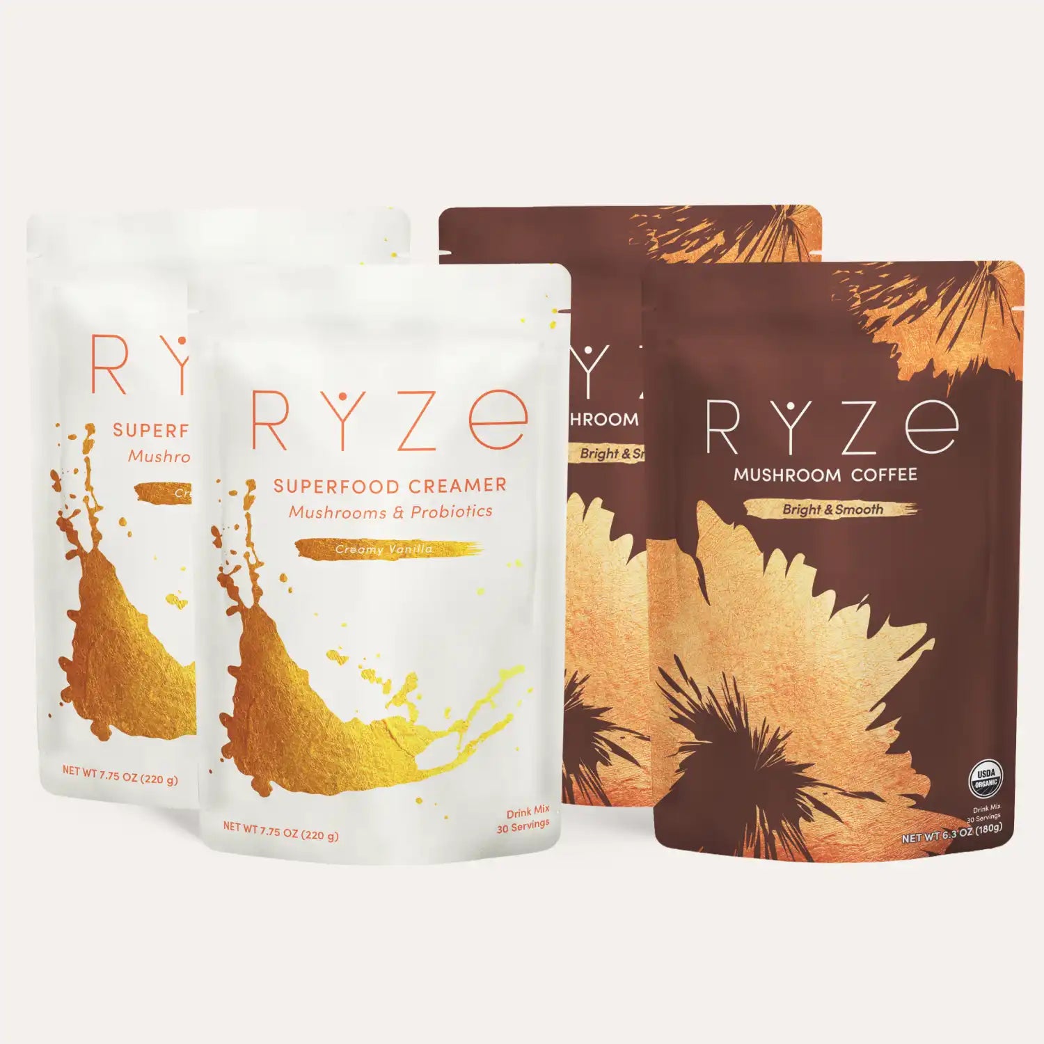 RYZE Lovers Gift Set (2 Coffees + 2 Creamers) T3