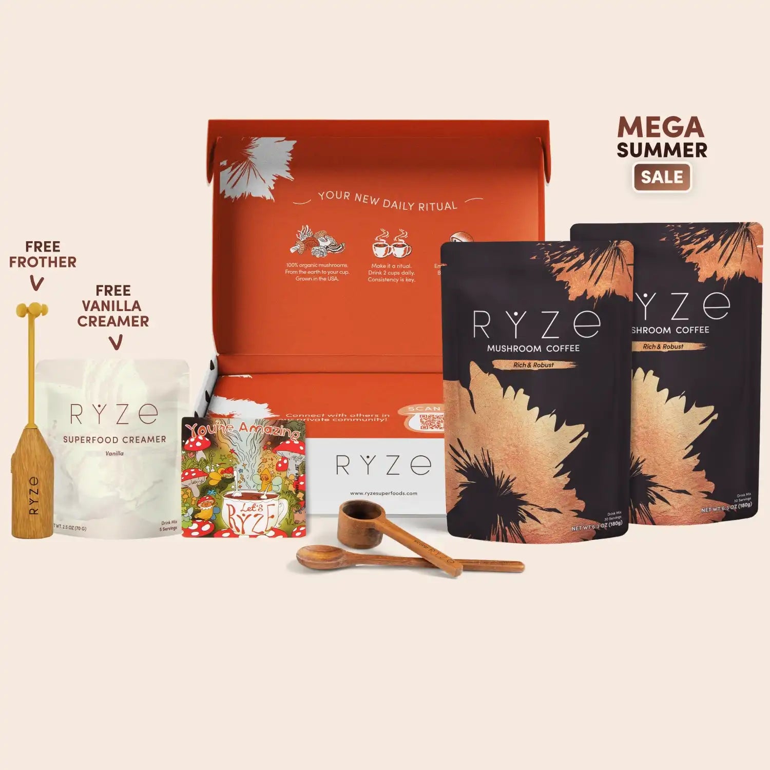 Mushroom Coffee Dark Roast Starter Kit (60 servings) P2