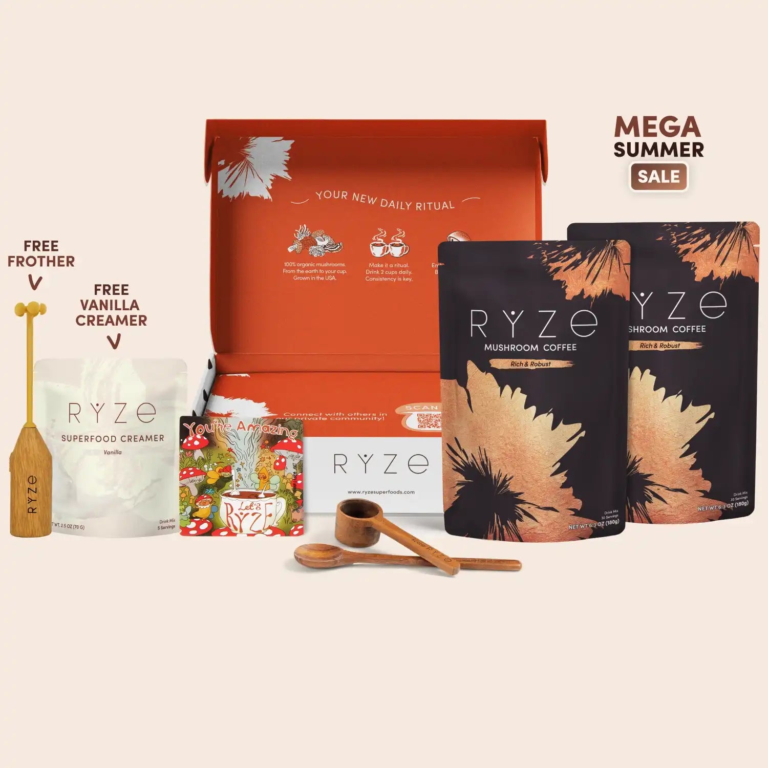 Mushroom Coffee Dark Roast Starter Kit (Upgrade) V7