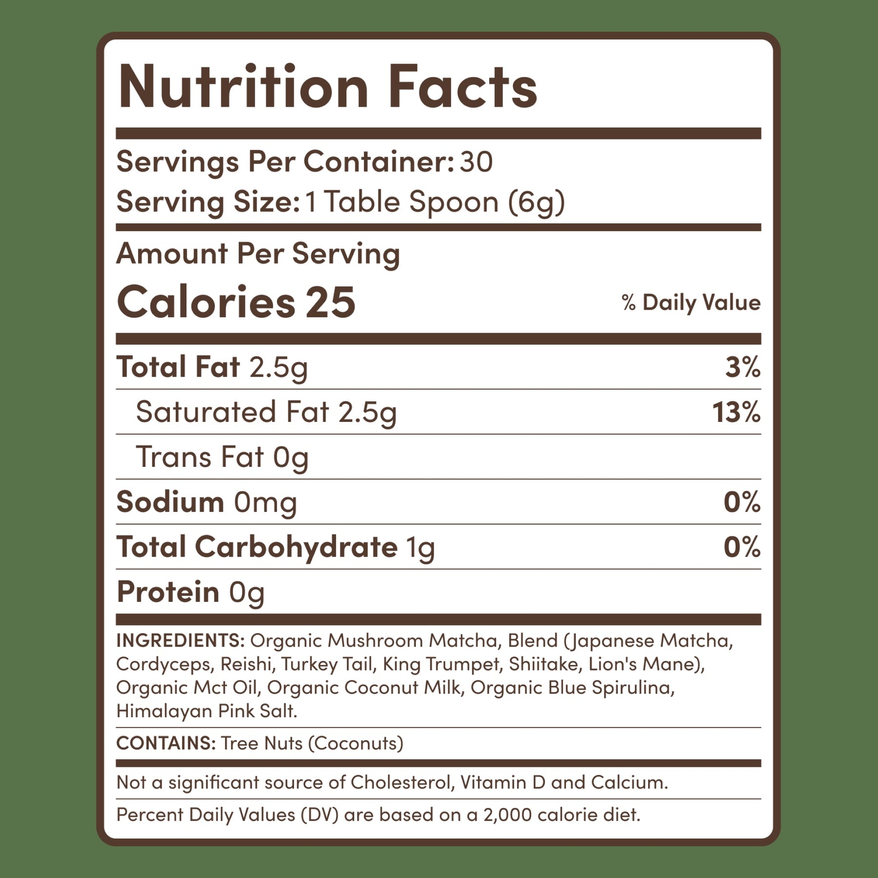 RYZE Mushroom Matcha — Organic Instant Matcha Latte with Lion's Mane & King Trumpet, 30 Servings D3