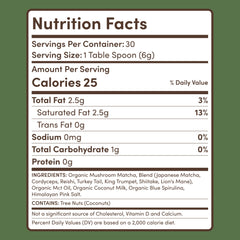 RYZE Mushroom Matcha — Organic Instant Matcha Latte with Lion's Mane & King Trumpet, 30 Servings D3