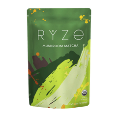 RYZE Mushroom Matcha — Organic Instant Matcha Latte with Lion's Mane & King Trumpet, 30 Servings D3