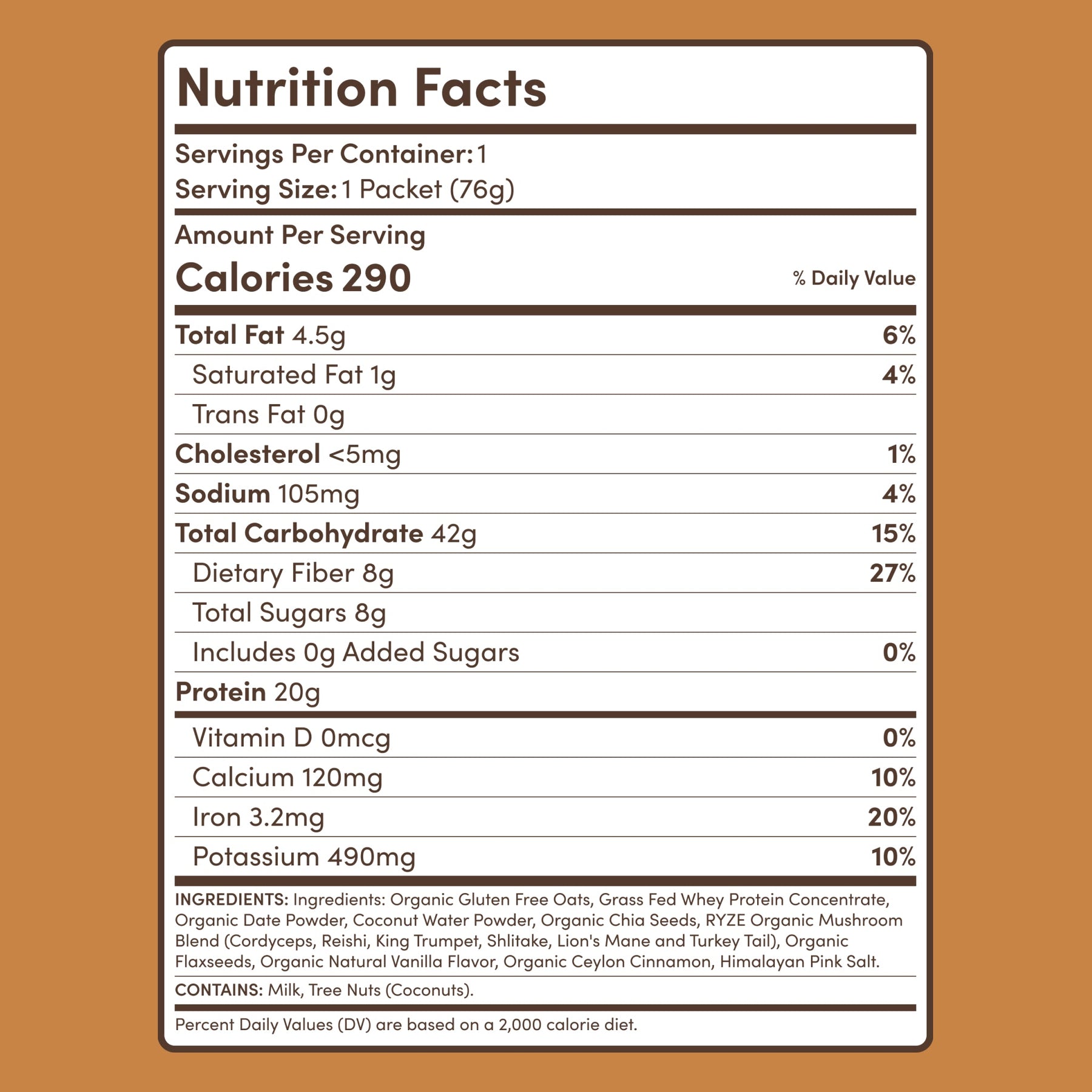 Mushroom Overnight Oats (14 Servings) L6