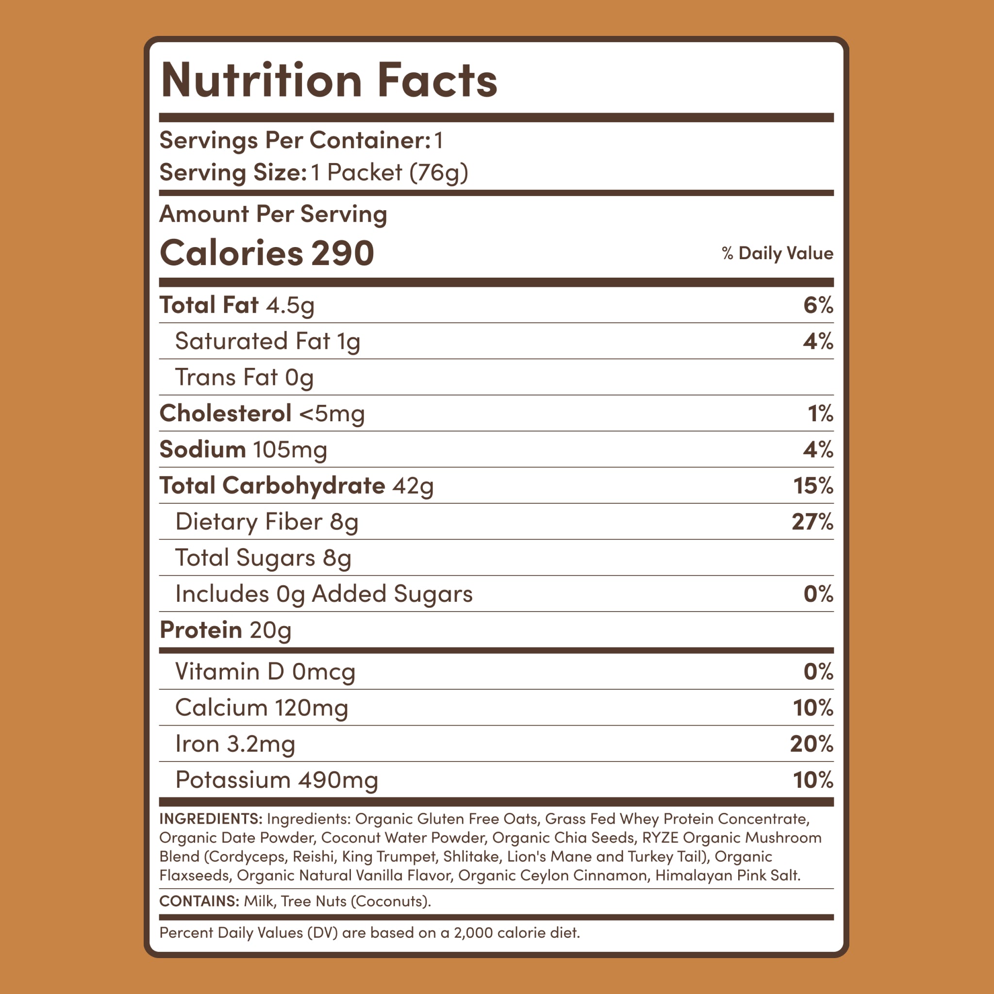 Mushroom Overnight Oats (14 Servings) L6