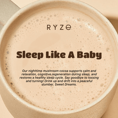 RYZE Hot Cocoa - with 6 Sleep Superfoods to Help Fall Asleep and Stay Asleep D3