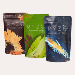 RYZE Mushroom Matcha - with 6 Organic Adaptogenic Mushrooms Grown In USA and Ceremonial-Grade Japanese Matcha N4
