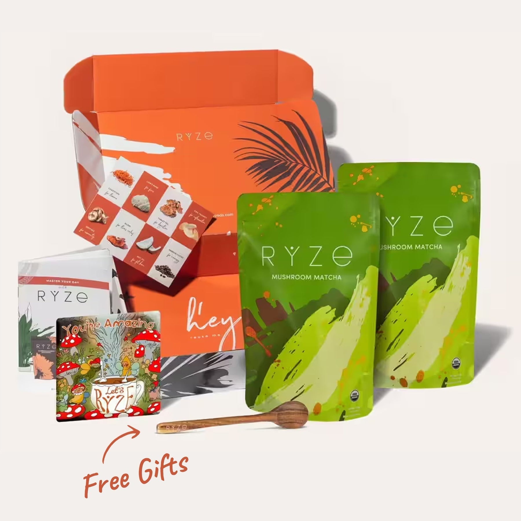 RYZE Organic Mushroom Matcha Starter Kit (60 servings) F3
