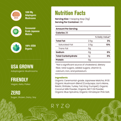 RYZE Organic Mushroom Matcha Starter Kit (60 servings) H7