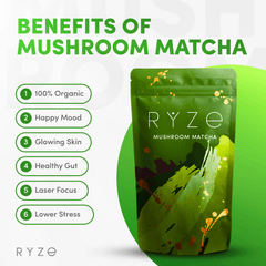 RYZE Organic Mushroom Matcha Starter Kit (60 servings) H7
